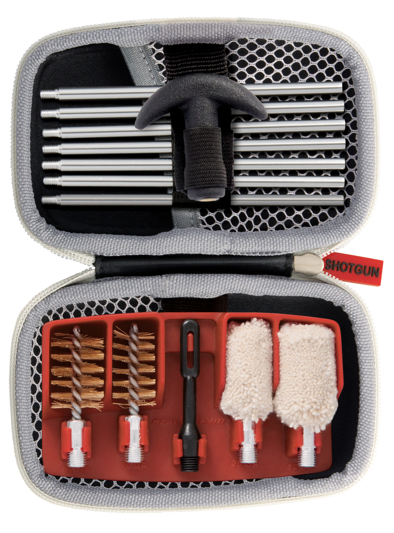 Real Avid Gun Boss Shotgun Cleaning Kit 12 & 20 Gauge, 14-Piece, Black Weather Resistant Nylon Case