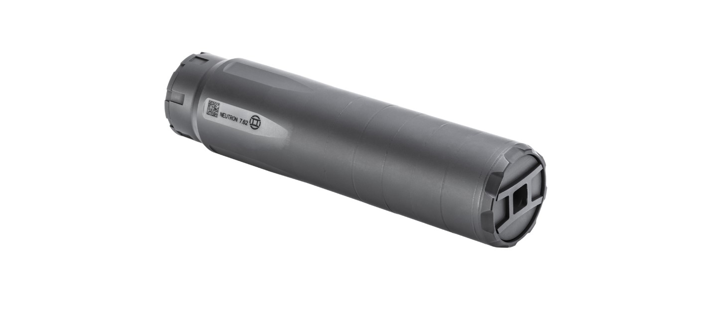Gemtech Neutron 7.62 30 Cal Suppressor, 5/8x24 Direct Thread, 6.6 in, Black
