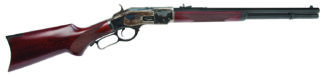 Cimarron CA206 1873 Short Deluxe Full Size 44 Special 10+1, 20" Blued Octagon Steel Barrel, Color Case Hardened Steel Receiver, Walnut Fixed Pistol Grip Stock, Right Hand