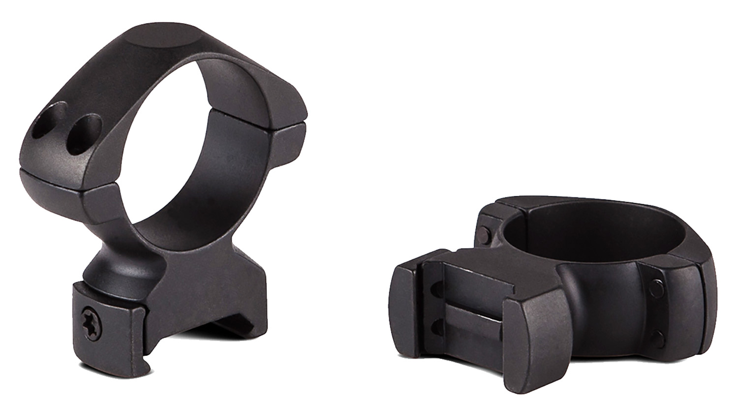 Konus 7402 Steel Scope Rings, 1 in Low, Matte Black, 0 MOA