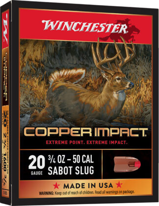 Winchester Copper Impact 20 Gauge 2.75 in Sabot Slug 5 Rounds/Box