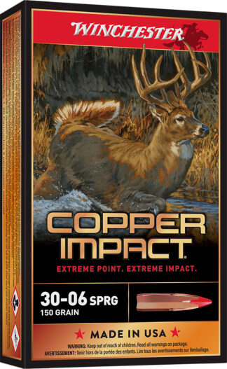 Winchester Copper Impact .30-06 Springfield 150 gr Poly Tip Lead-Free 20 Rounds/Box