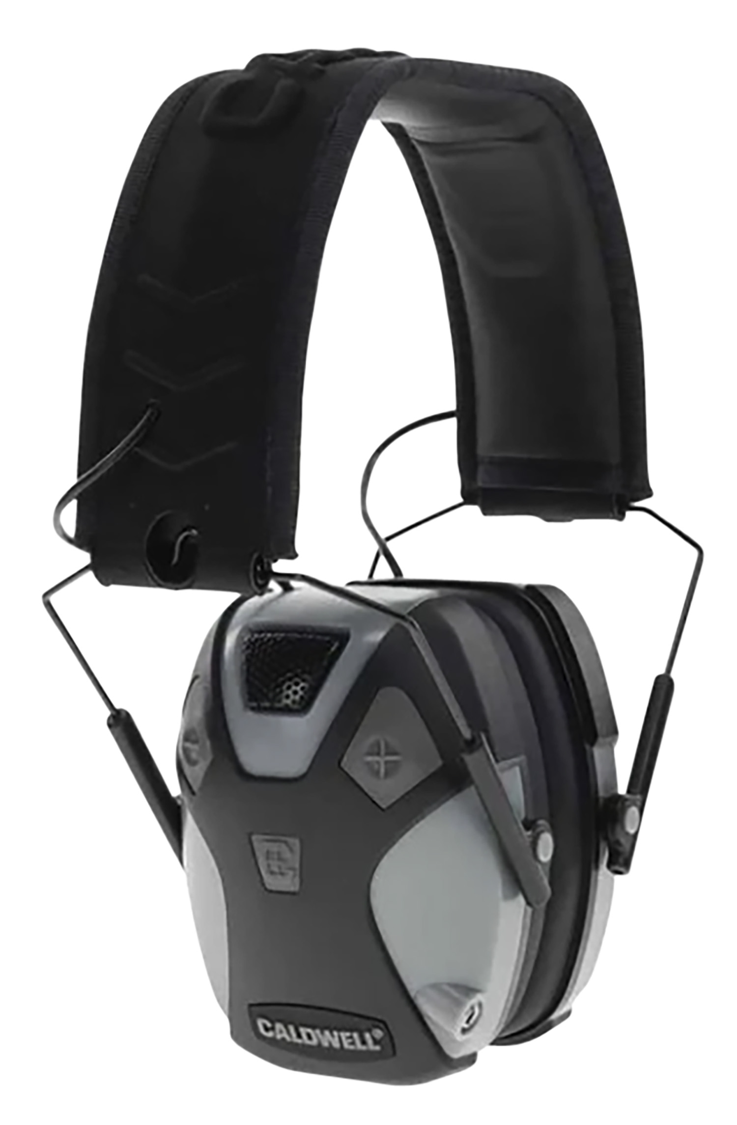 Caldwell E-Max Pro Electronic Earmuff, 23 dB, Over the Head, Gray/Black