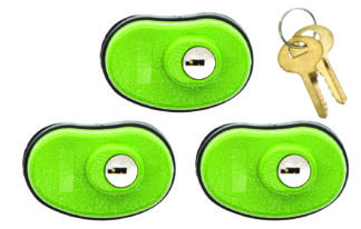 Lockdown 1118825 Keyed Trigger Lock  Open With Key Green Rubber 3 Pack