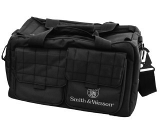 M&P Accessories Recruit Tactical Range Bag, Black Nylon, 2 Interior Pockets, Rubber Foot Skids
