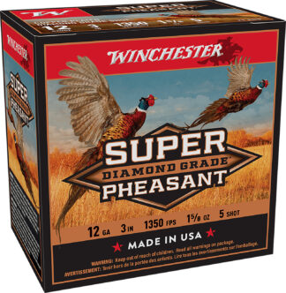 Winchester Super Pheasant Diamond Grade 12 Gauge 3 in #5 Shot, 1 5/8 oz, 25 Rounds