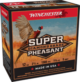 Winchester Super Pheasant Diamond Grade 12 Gauge 2.75 in 1 3/8 oz #5 Shot 25 Rounds Per Box