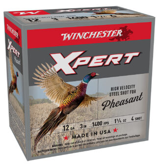 Winchester Xpert Pheasant 12 Gauge 3 in #4 Lead-Free High Velocity, 25 Rounds Per Box