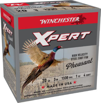 Winchester Xpert Pheasant 20 Gauge 3 in #4 Steel Shot, 1 oz, 25 Rounds Per Box