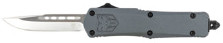 Cobratec Knives FS-3 OTF 2.75 in D2 Blade, Gray Aluminum Handle