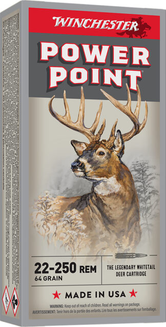 Winchester Super-X .22-250 Rem 64 Grain Power-Point Centerfire Rifle Ammo (20 Rounds/Box)