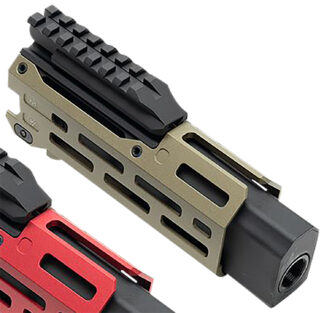 Strike Industries CEVOHG6FDE Strike 6" M-Lok Flat Dark Earth Aluminum with Faux Suppressor for CZ Scorpion EVO (7.72" Barrel Length)