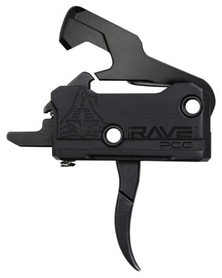 Rise Armament RAVE PCC Curved Single-Stage Trigger, 3.50 lbs Draw Weight, Black Nitride