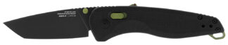 S.O.G SOG11410941 Aegis AT 3.13" Folding Drop Point Plain Black TiNi Cryo D2 Steel Blade/Black w/Moss Accents GRN Handle