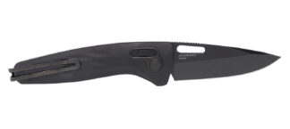 SOG One-Zero XR 3.10in Folding Knife, Plain Black Chrome, Cryo CPM S35VN Steel, Black Aluminum Handle