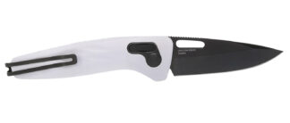 SOG One-Zero XR 3.10" Folding Knife, Black Chrome Blade with White Sculpted Aluminum Handle