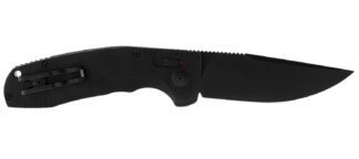 S.O.G SOG15380157 SOG-TAC Auto 3.43" Folding Plain Black TiNi Cryo D2 Steel Blade Black Micro-Textured Anodized Aluminum Handle Includes Pocket Clip