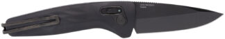 SOG One-Zero Auto Automatic Folding Knife 3.10" CPM S35VN SS Plain Blade, Black Aluminum Handle
