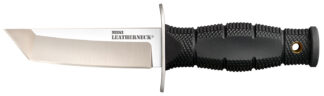 Cold Steel Mini Leatherneck Fixed Blade Knife, 3.5 in 8Cr13MoV Tanto, Stainless Guard, Includes Sheath