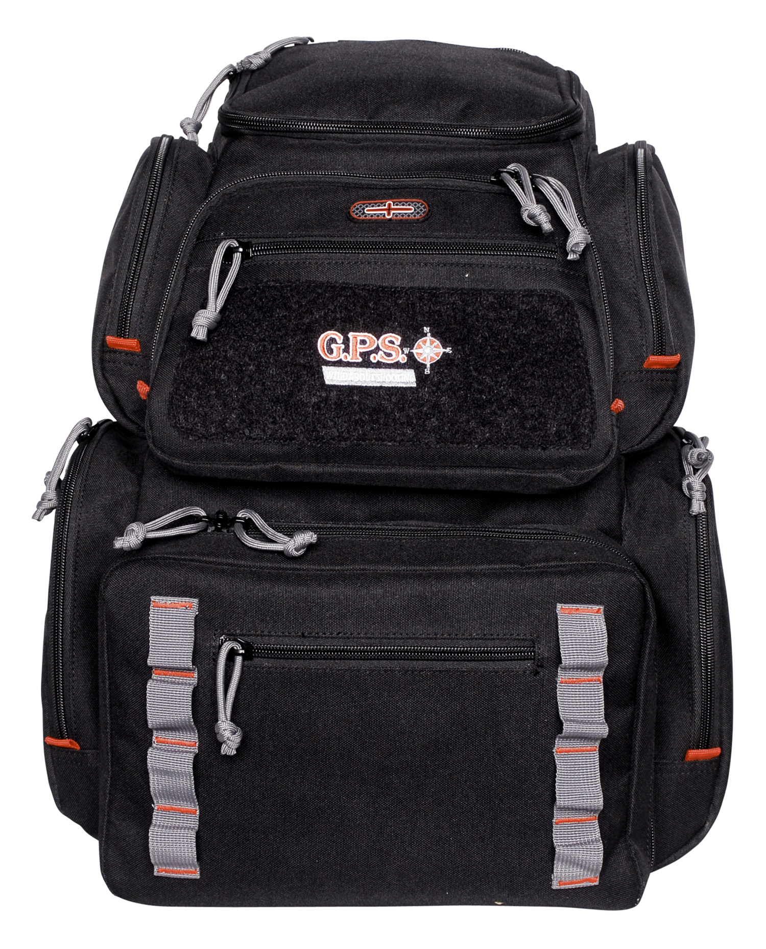 G*Outdoors Pistolero Backpack 5 Handguns, Black/Gray, MOLLE, Waterproof Pullout Cover