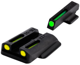 TruGlo TGTG131RT2Y TFO  Green/Tritium/Fiber Optic Front Sight-Yellow/Tritium/Fiber Optic Rear Sight Ruger LC9/9S/380