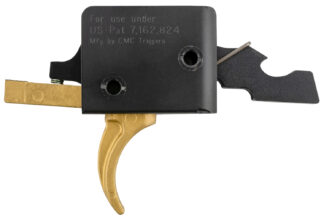 CMC Triggers 91501GF Drop-In Gold Finger Single-Stage Curved Trigger (3-3.5 lb)