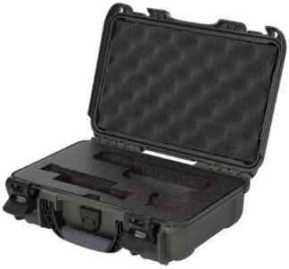 Nanuk 909GLOCK6 Glock-Compatible Pistol Case, Olive Resin, 2 Double Stack Magazines
