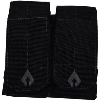 Advance Warrior Solutions Double Mag Pouch, Open Top, Black, MOLLE