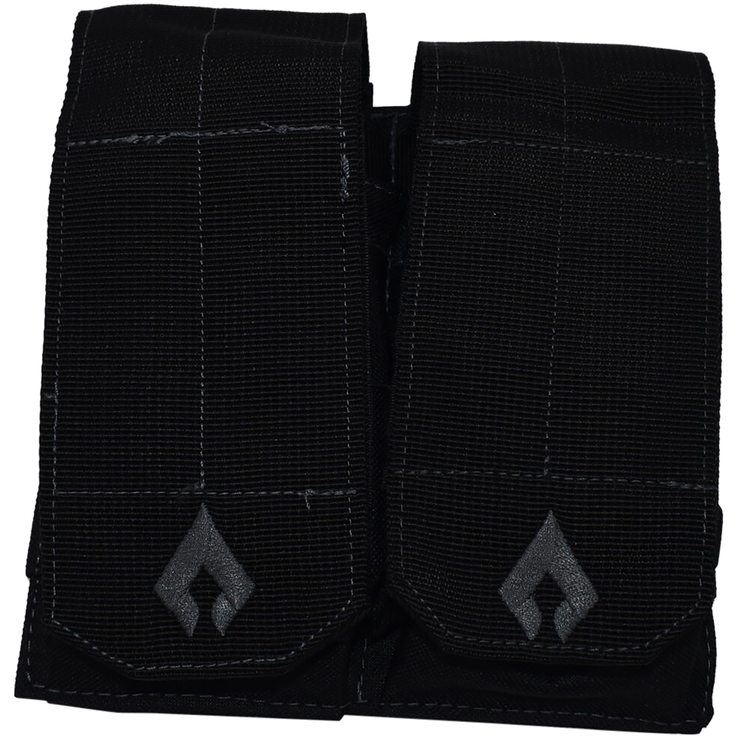 Advance Warrior Solutions Double Mag Pouch, Open Top, Black, MOLLE