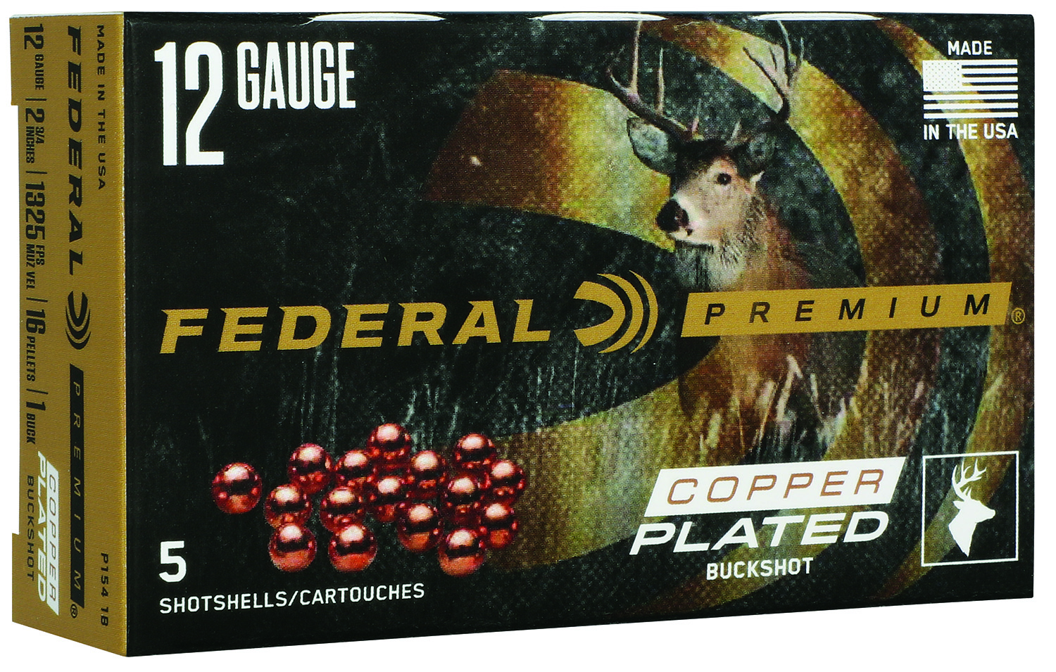 Federal Premium Max Buck 12 Gauge 2.75 in #1 Buck 5 Rounds Per Box