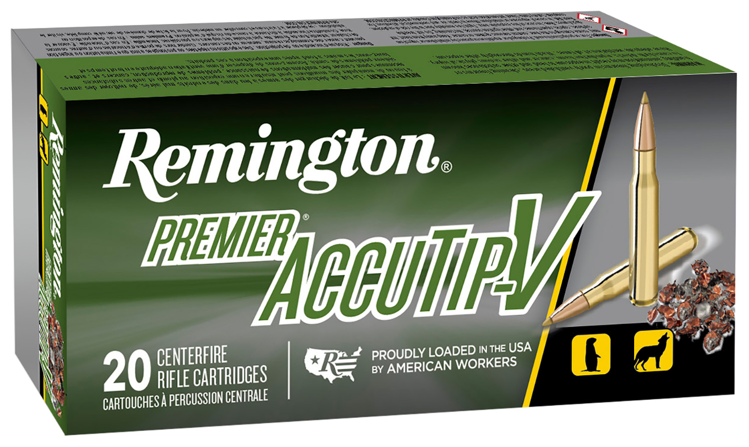 Remington Premier AccuTip-V .224 Valkyrie 60 Grain Boat-Tail 20 Rounds