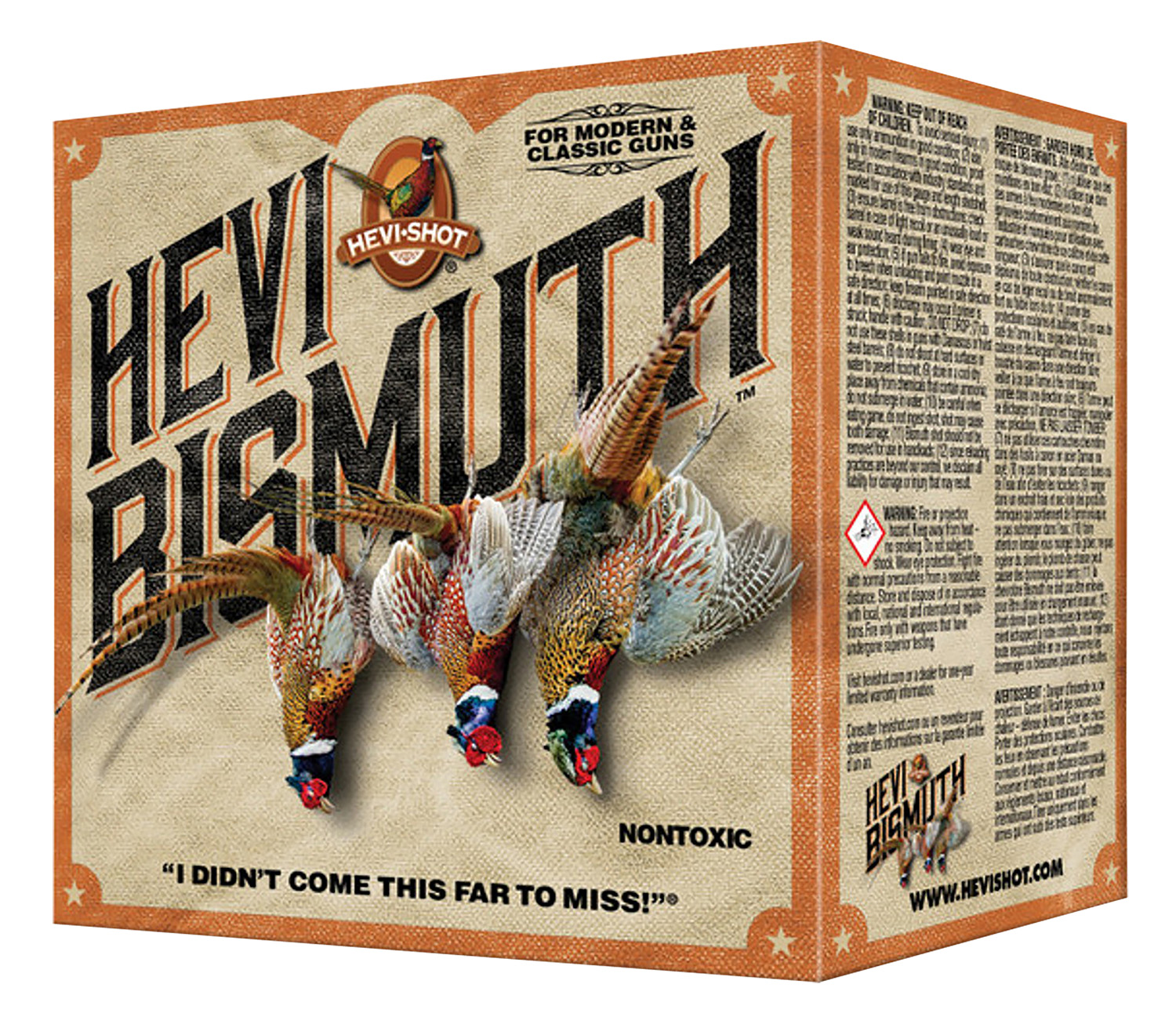 Environ Metal Inc HEVI-Shot HS16713 HEVI-Bismuth Upland 16 Gauge 2.75 in 3 Shot, 1 1/8 oz, 25 Rounds