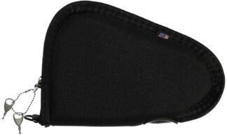 Allen Endura Locking Handgun Case 8 in Black, YKK Zipper, Foam Padding, Includes 2 Keys