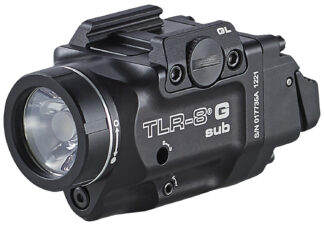 Streamlight TLR-8 G Sub Weapon Light with Green Laser, 500 Lumens, Black Anodized