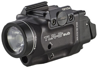 Streamlight TLR-8 Sub 500-Lumen White LED Light with Red Laser, Black Anodized