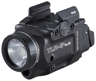 Streamlight TLR-8 Sub 500 Lumens Rail Clamp Light with Red Laser, Black Anodized, White LED