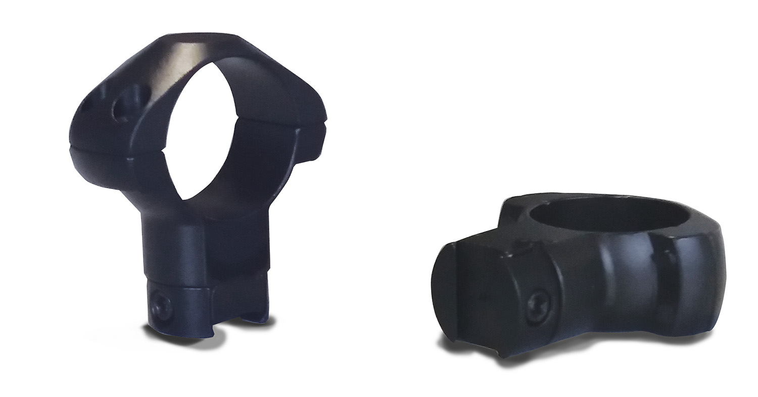 Konus 7418 30mm Steel Rings High, 3/8 Grooved Receiver, Matte Black