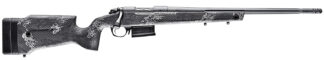 Bergara Rifles B14SM759 B-14 Crest 6.5 PRC 3+1 20" Fluted/Threaded, Sniper Gray Cerakote Barrel/Rec, Monte Carlo Carbon Fiber Stock with Black & Gray Splatter, Omni Muzzle Brake