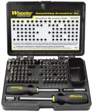 Wheeler Engineering 89-Piece Pro Gunsmithing Screwdriver Set, Black, 89 Pieces