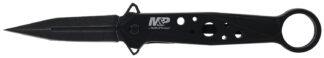 SW Knives M&P Folding Dagger Plain Black 8Cr13MoV SS Blade