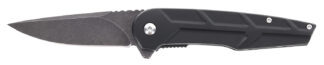 Schrade Reckon 3.25 in D2 Steel Folding Knife, Dark Stonewash Blade, 4.40 in Black Aluminum Handle