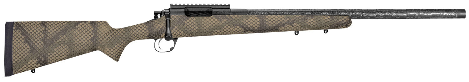 Proof Research 135198 Glacier Full Size 7mm PRC 4+1 24" Carbon Fiber Match Grade Threaded Barrel, Black Cerakote Steel Receiver, Picatinny Rail, PROOF Hunter TFDE Carbon Fiber Stock Right Hand
