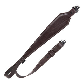 Allen Company Heritage Plain Dark Mahogany Leather Rifle Sling 28-35 in