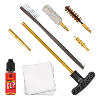 Otis Technologies FGSRS9MM 9mm Pistol Cleaning Kit, Brass Rod with Swivel T-Handle, Yellow Plastic Box