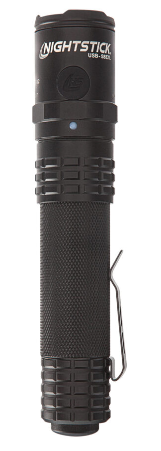 Bayco USB588XL USB Dual-Light Tactical Flashlight, 1100 Lumens, IPX7 Waterproof, Black Anodized