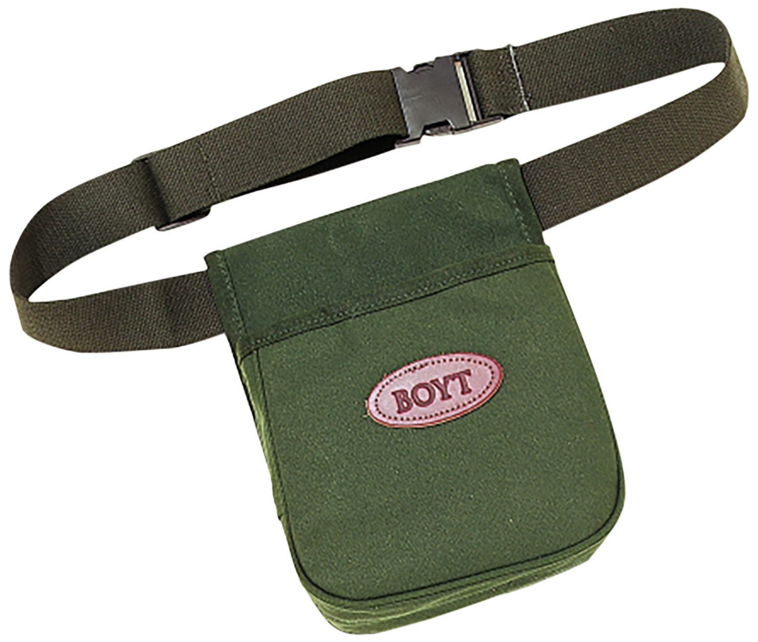 Boyt Harness Signature Series Shell Pouch OD Green Canvas Wax Finish, Belt Mount