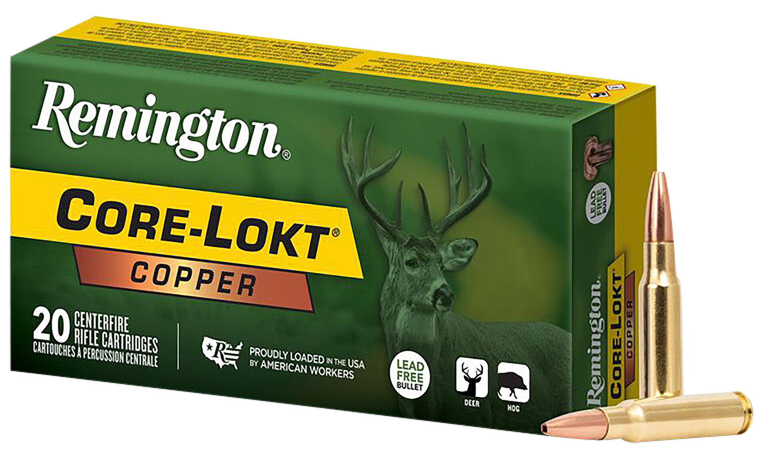 Remington Core-Lokt Copper .308 / 7.62 NATO 150 gr Copper Hollow Point, 20 Rounds Per Box