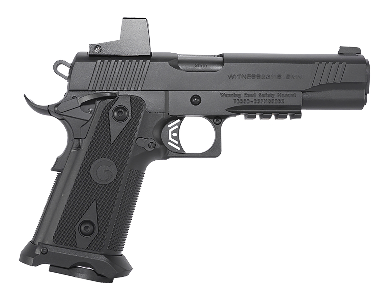 EAA Girsan Witness2311 9mm Single Action Pistol, 5" Barrel, 17+1 Rounds, Black