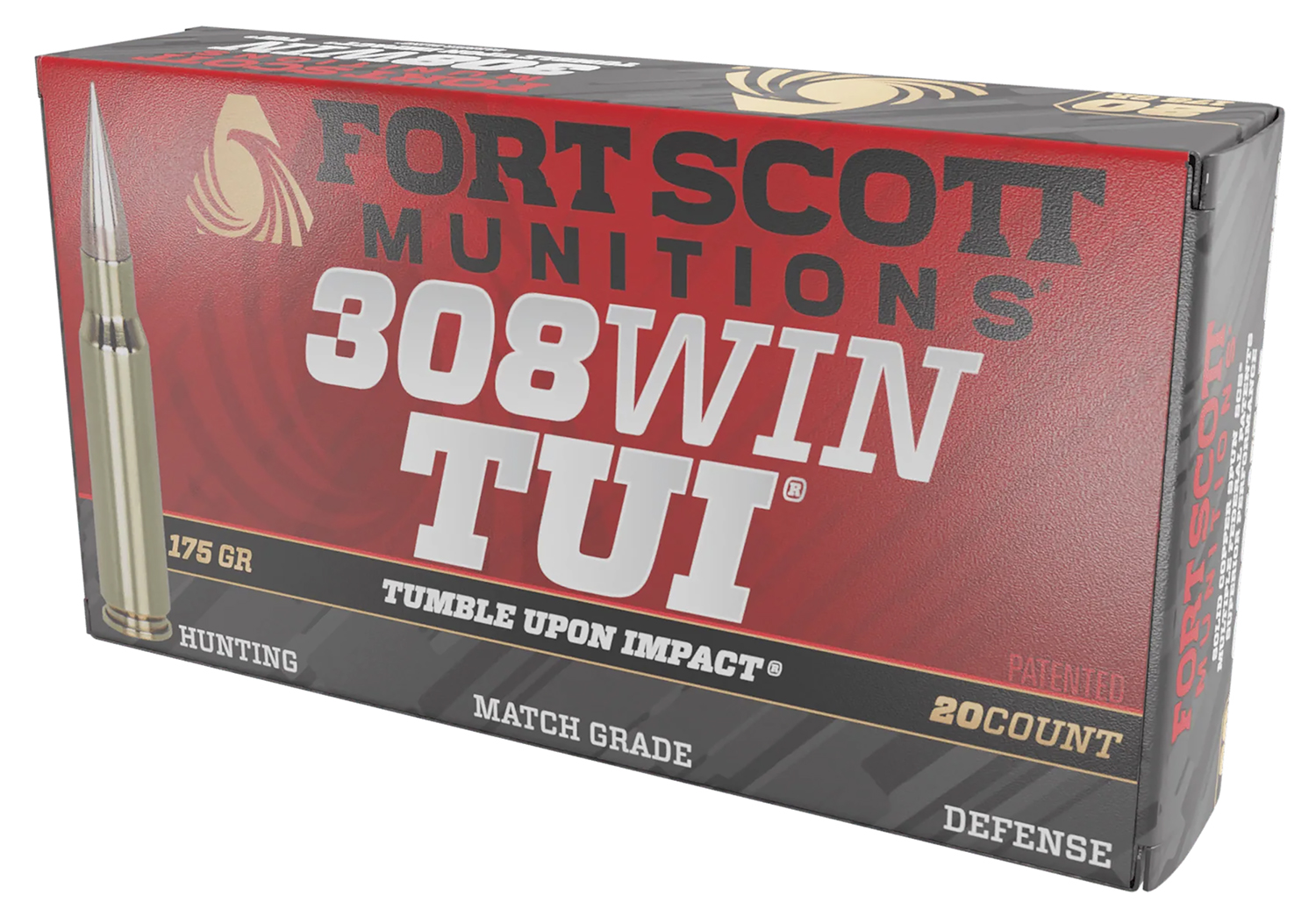 Fort Scott Munitions TUI .308 175 Gr Solid Copper 20 Rounds Per Box