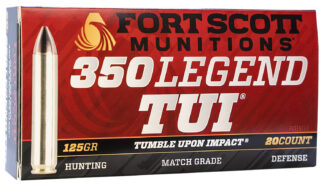 Fort Scott Munitions .350 Legend TUI 125 Grain Solid Copper 20 Rounds Per Box